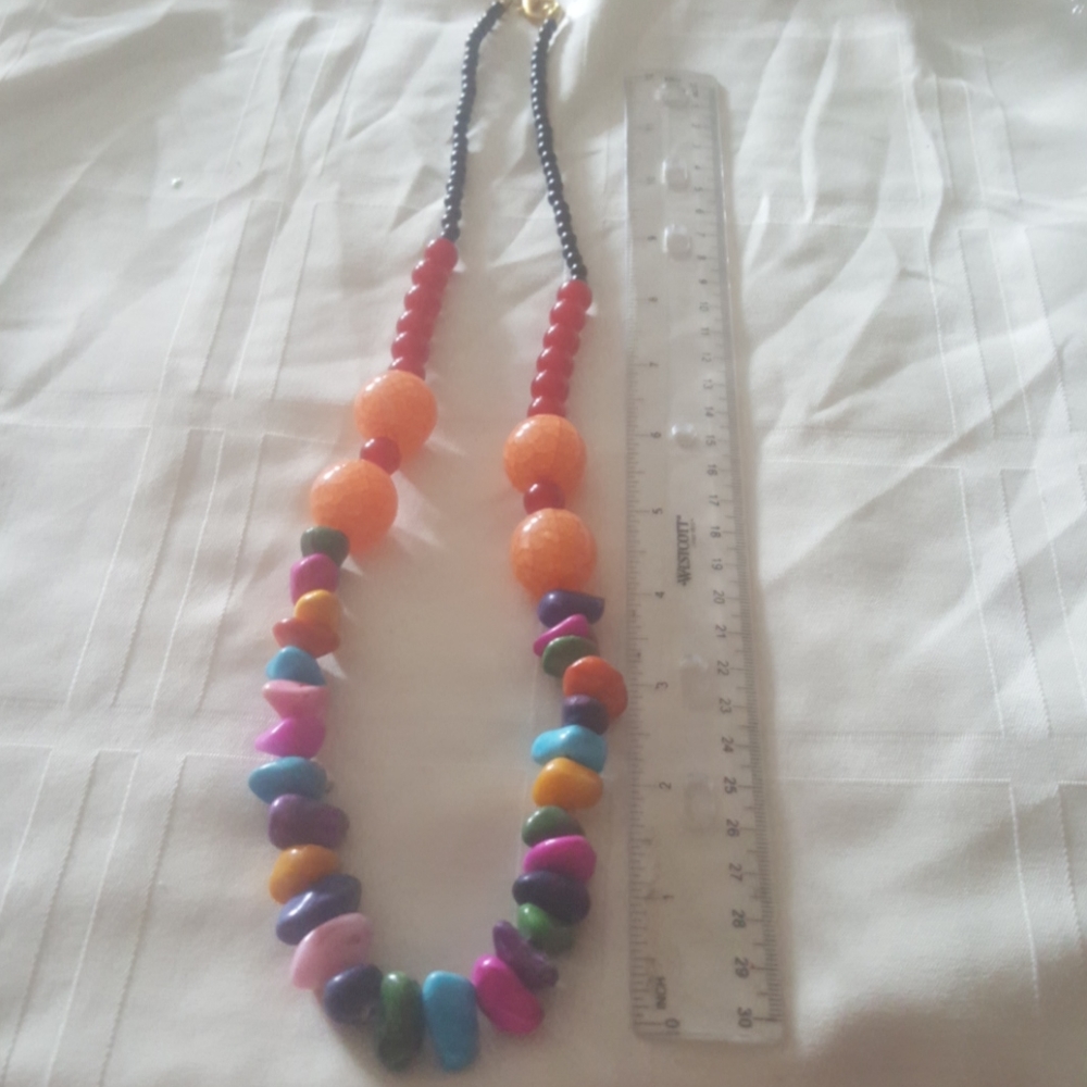 one of a kind with Alabaster stones 💚💛❤💜 - Picture 2 of 7